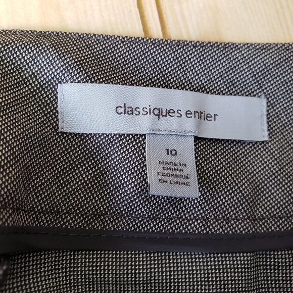 Classiques Entier Size 10 Black Micro Check 100% Virgin Wool Dress Pants Slacks - Picture 10 of 11